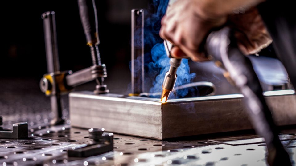 Precision  Welding Process by Technician